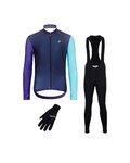 HOLOKOLO Cycling winter set - PERFORMANCE WINTER - green/black/purple