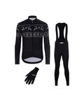HOLOKOLO Cycling long sleeve jersey and bibtights - FROSTTRAIL WINTER - black