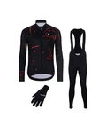 HOLOKOLO Cycling winter set - PASSION WINTER - black/red