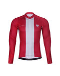 BONAVELO Cycling winter set with jacket - POLAND WINTER - white/red