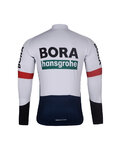 BONAVELO Cycling long sleeve jersey and bibtights - BORA 2025 WINTER - black/white/blue