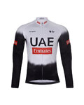 BONAVELO Cycling long sleeve jersey and bibtights - UAE 2025 WINTER - white/black