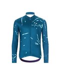HOLOKOLO Cycling long sleeve jersey and bibtights - PASSION WINTER - blue/black