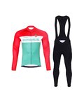 BONAVELO Cycling winter set with jacket - HUNGARY WINTER - white/red/green