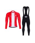 BONAVELO Cycling winter set with jacket - POLAND WINTER - white/red
