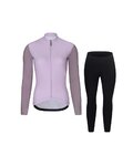 RIVANELLE Cycling winter set with jacket - PERFORMANCE WINTER - black/purple