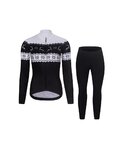 RIVANELLE Cycling winter set with jacket - FROSTTRAIL WINTER - black/white