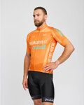 BONAVELO Cycling short sleeve jersey and shorts - EUSKALTEL - EUSKADI - black/orange