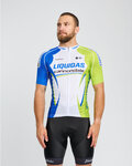 BONAVELO Cycling short sleeve jersey and shorts - LIQUIGAS CANNONDALE - black/blue/green