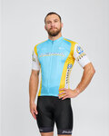 BONAVELO Cycling short sleeve jersey and shorts - ASTANA - black/blue/yellow