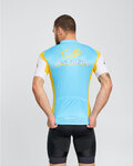 BONAVELO Cycling short sleeve jersey and shorts - ASTANA - black/blue/yellow