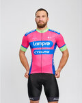 BONAVELO Cycling short sleeve jersey and shorts - LAMPRE - pink/black