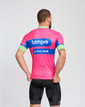 BONAVELO Cycling short sleeve jersey and shorts - LAMPRE - pink/black