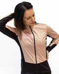 HOLOKOLO Cycling thermal jacket - ELEMENT LADY - brown/beige
