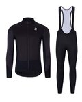 HOLOKOLO Cycling winter set with jacket - CLASSIC - black