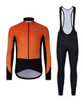 HOLOKOLO Cycling winter set with jacket - CLASSIC - orange/black