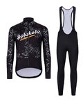 HOLOKOLO Cycling winter set with jacket - GRAFFITI - black/white