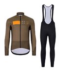 HOLOKOLO Cycling winter set with jacket - ELEMENT - black/brown
