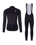 HOLOKOLO Cycling winter set with jacket - CLASSIC LADY - black