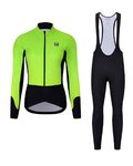HOLOKOLO Cycling winter set with jacket - CLASSIC LADY - light green/black