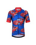 HOLOKOLO Cycling short sleeve jersey and shorts - CARS - red/black/blue