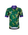 HOLOKOLO Cycling short sleeve jersey and shorts - DINOSAURUS - green/black
