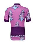 HOLOKOLO Cycling short sleeve jersey and shorts - UNICORNS - purple/black