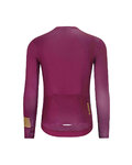 HOLOKOLO Cycling long sleeve jersey and bibtights - VICTORIOUS GOLD - bordeaux/black
