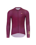 HOLOKOLO Cycling long sleeve jersey and bibtights - VICTORIOUS GOLD - bordeaux/black