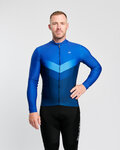 HOLOKOLO Cycling winter long sleeve jersey - ARROW WINTER - blue