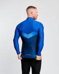 HOLOKOLO Cycling winter long sleeve jersey - ARROW WINTER - blue
