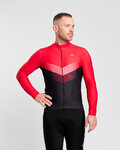 HOLOKOLO Cycling winter long sleeve jersey - ARROW WINTER - red/black