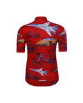 HOLOKOLO Cycling short sleeve jersey and shorts - SPEED - black/red/multicolour