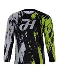 HOLOKOLO Cycling summer long sleeve jersey - TYRE MTB LONG - green/grey/black