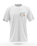 NU. BY HOLOKOLO Cycling short sleeve t-shirt - PEDAL BY PEDAL - multicolour/white