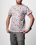 NU. BY HOLOKOLO Cycling short sleeve t-shirt - RIDE ON - multicolour/white