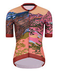 RIVANELLE Cycling short sleeve jersey and shorts - FREE ELITE LADY - multicolour/black/orange