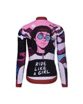 RIVANELLE Cycling winter set with jacket - SUNSET WINTER - multicolour/pink/black