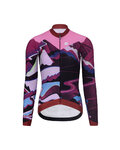 RIVANELLE Cycling winter set with jacket - SUNSET WINTER - multicolour/pink/black