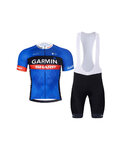 BONAVELO Cycling short sleeve jersey and shorts - GARMIN SHARP - blue/black