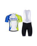 BONAVELO Cycling short sleeve jersey and shorts - LIQUIGAS CANNONDALE - black/blue/green