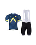 BONAVELO Cycling short sleeve jersey and shorts - AQUA BLUE - black/blue