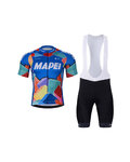 BONAVELO Cycling short sleeve jersey and shorts - MAPEI - blue/black