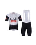 BONAVELO Cycling short sleeve jersey and shorts - UAE 2025 - black/white
