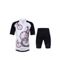 HOLOKOLO Cycling short sleeve jersey and shorts - RIDERS KIDS - multicolour/white/black