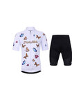 HOLOKOLO Cycling short sleeve jersey and shorts - BUTTERFLIES - black/white