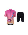 HOLOKOLO Cycling short sleeve jersey and shorts - CANDYBAG - multicolour/pink/black