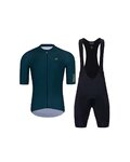 HOLOKOLO Cycling short sleeve jersey and shorts - VICTORIOUS GOLD  - green/black