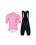 HOLOKOLO Cycling short sleeve jersey and shorts - VICTORIOUS ELITE - pink/black
