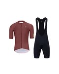HOLOKOLO Cycling short sleeve jersey and shorts - set - black/brown